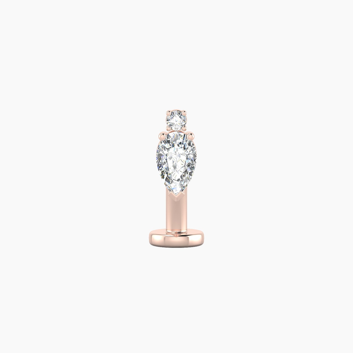 Skadi | 18k Rose Gold 7 mm 8 mm Diamond Floating Navel Piercing