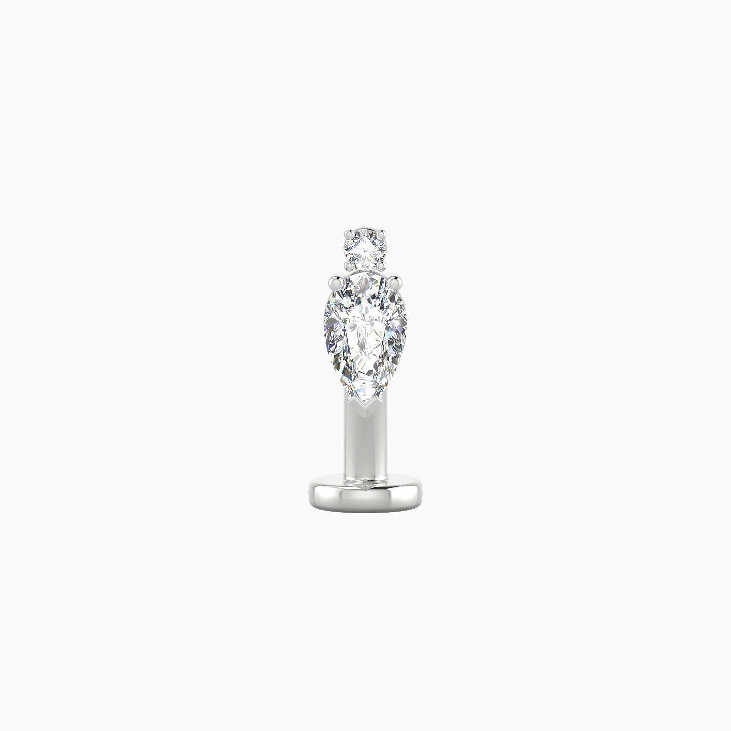 Skadi | 18k White Gold 7 mm 8 mm Diamond Floating Navel Piercing