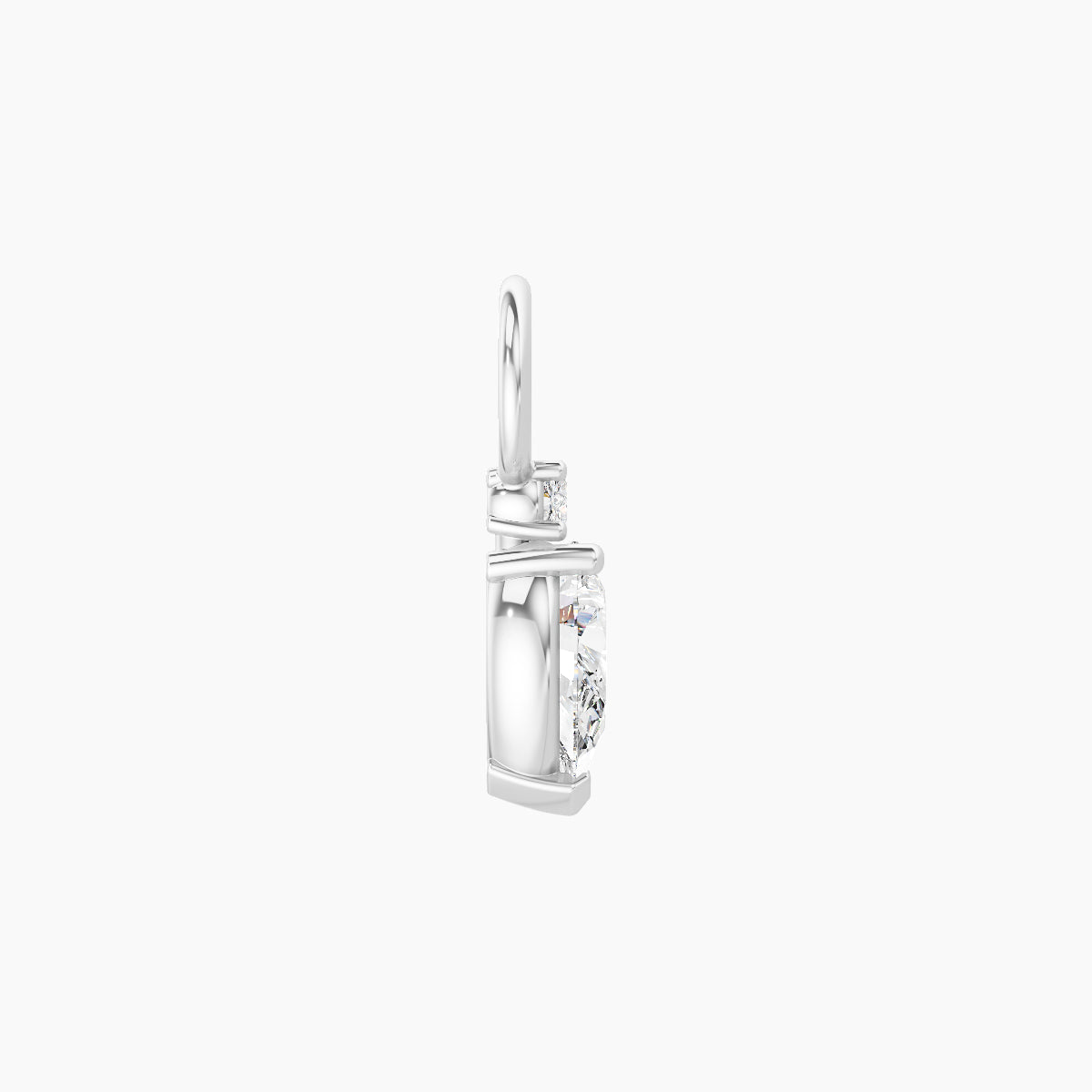 Skadi | 18k White Gold 7 mm Diamond Charm