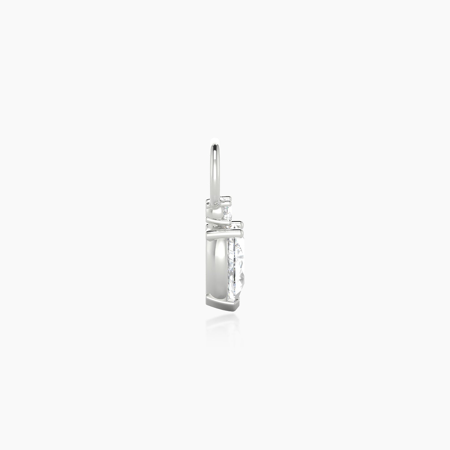 Skadi | 18k White Gold 7 mm Diamond Charm