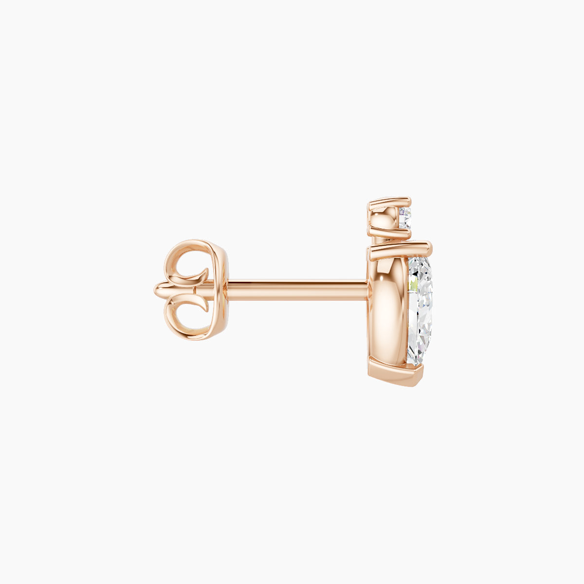 Skadi | 18k Rose Gold 7 mm Diamond Earring