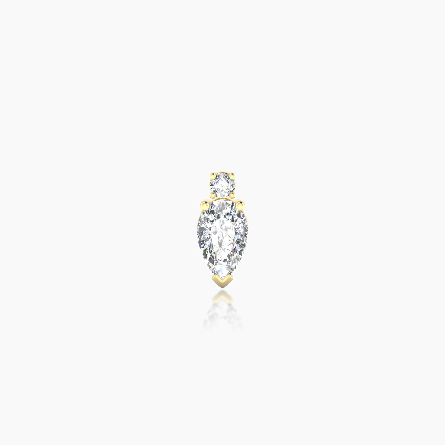 Skadi | 18k Yellow Gold 7 mm Diamond Earring