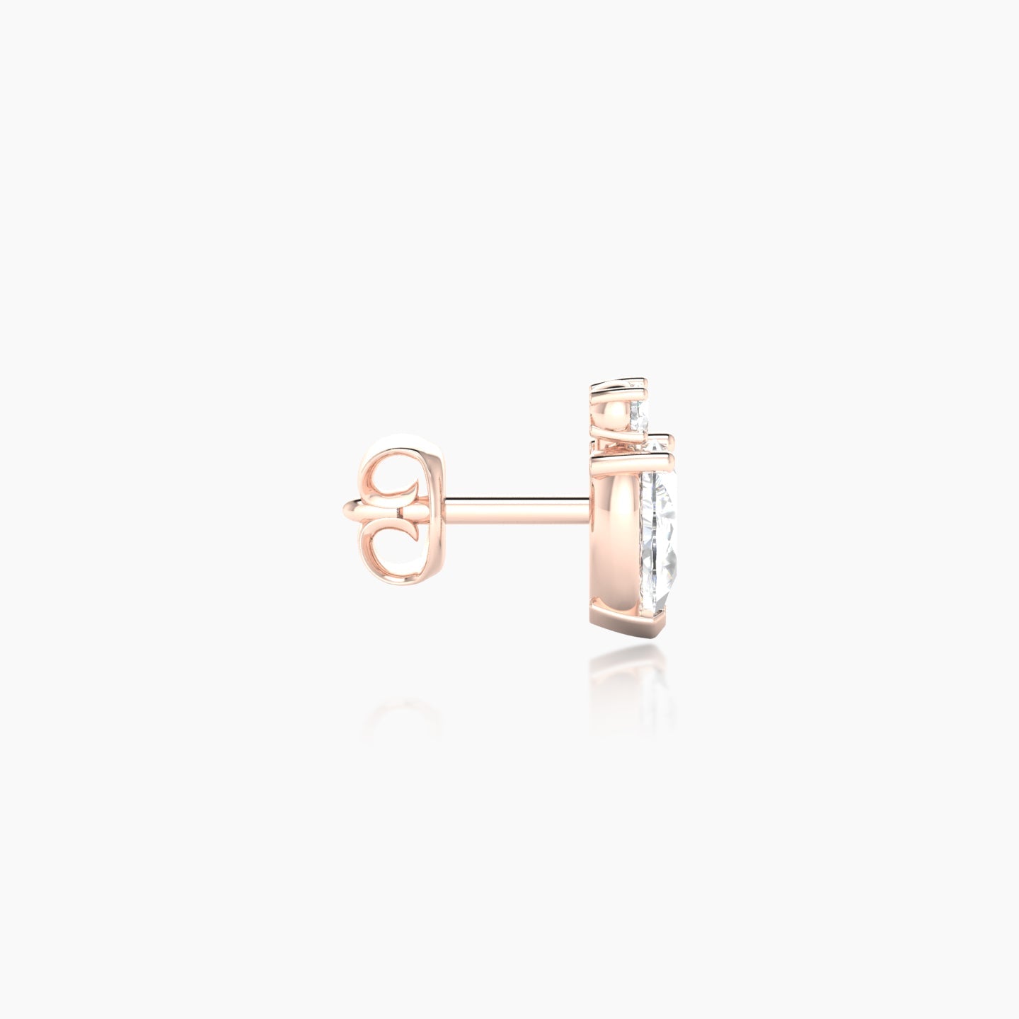 Skadi | 18k Rose Gold 7 mm Diamond Earring