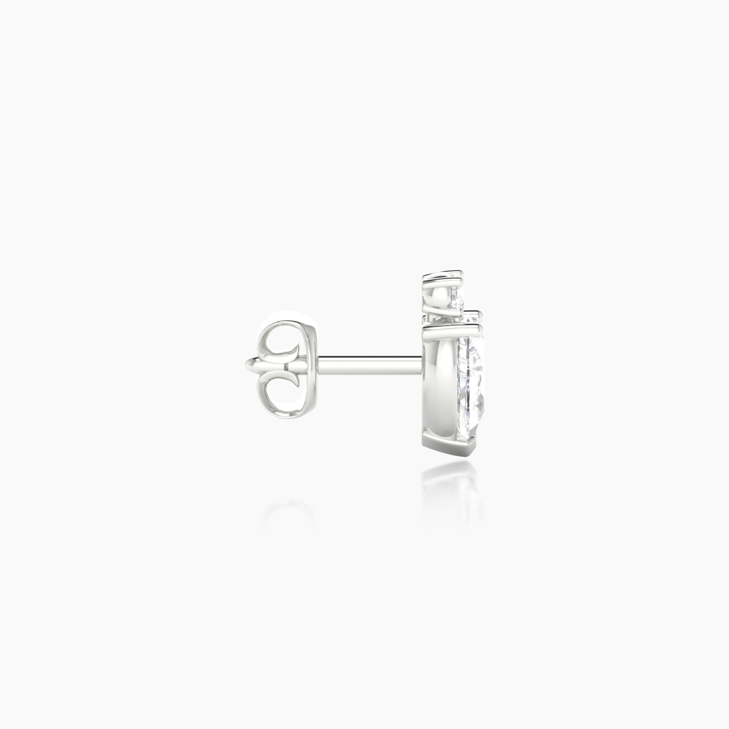 Skadi | 18k White Gold 7 mm Diamond Earring