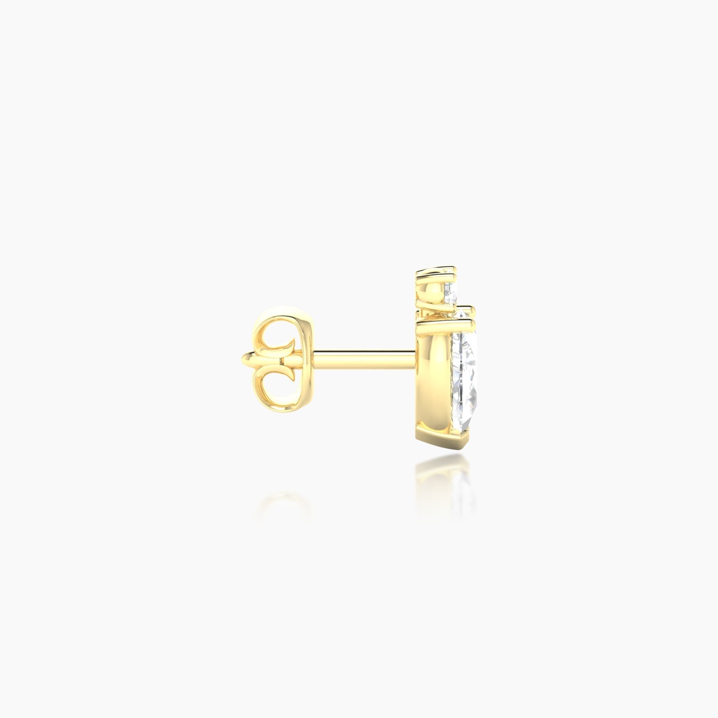Skadi | 18k Yellow Gold 7 mm Diamond Earring