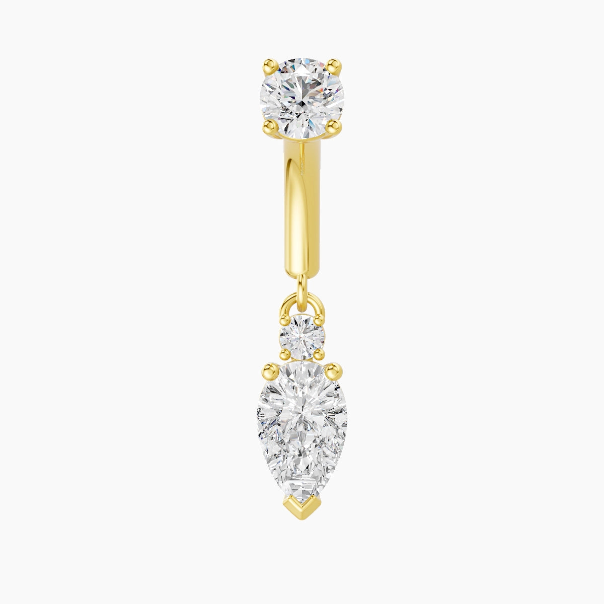 Skadi | Piercing Rook Diamant Or Jaune 18k Hypoallergénique 7 mm 6 mm