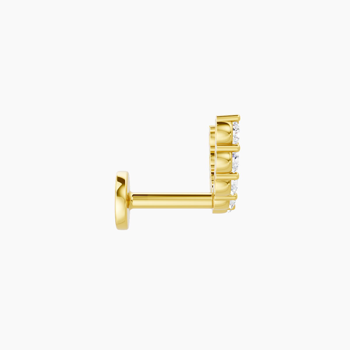 Sophia | 18k Yellow Gold 5 mm Diamond Conch Piercing