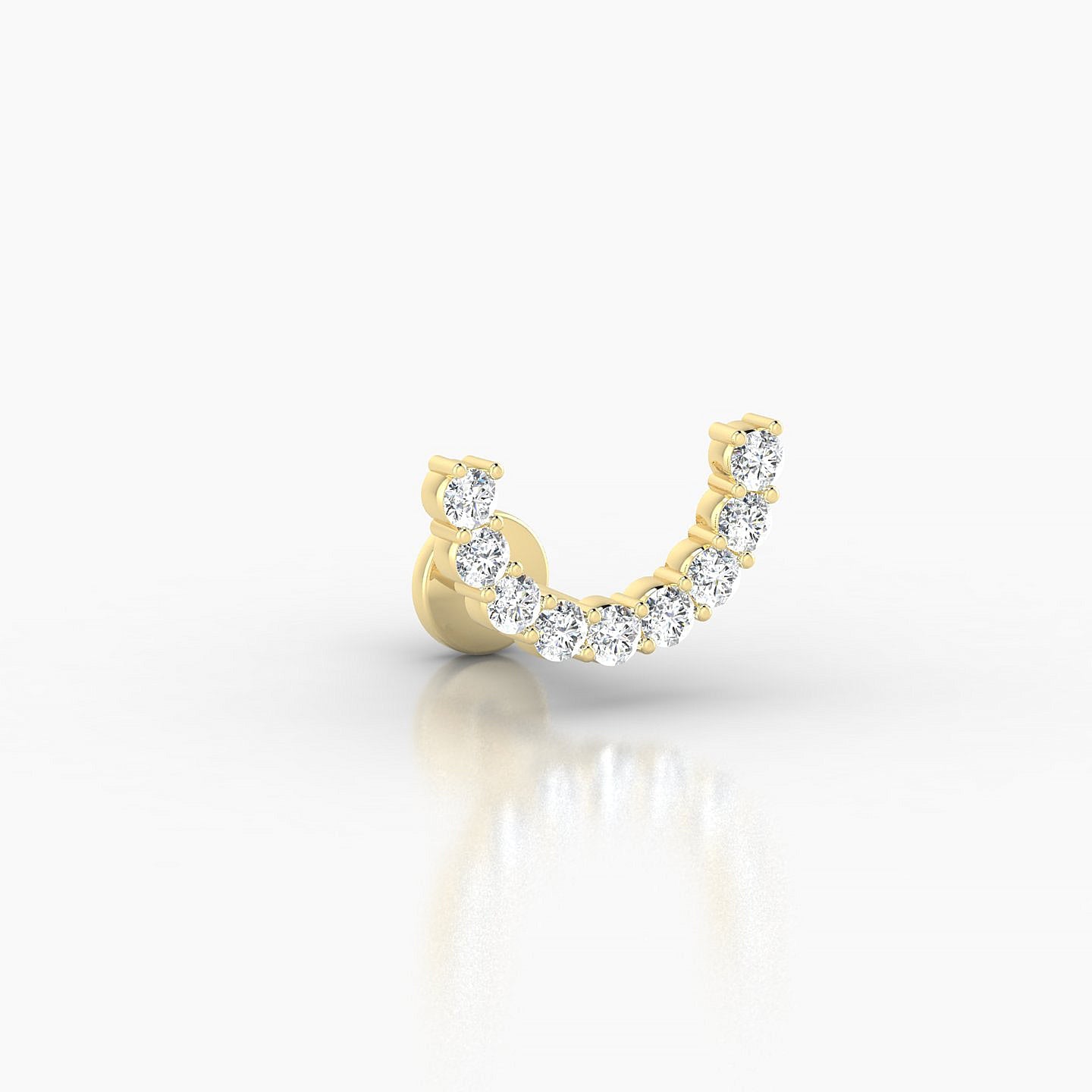 Sophia | 18k Yellow Gold 5 mm Diamond Conch Piercing