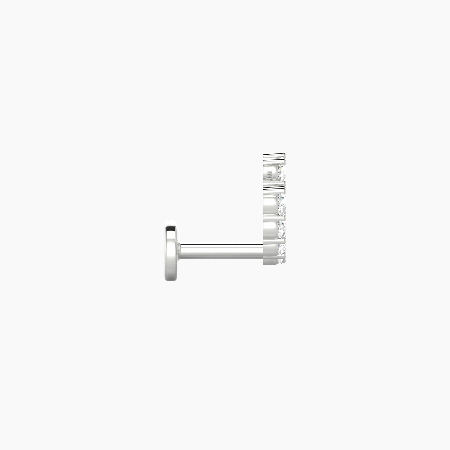 Sophia | 18k White Gold 5 mm Diamond Conch Piercing