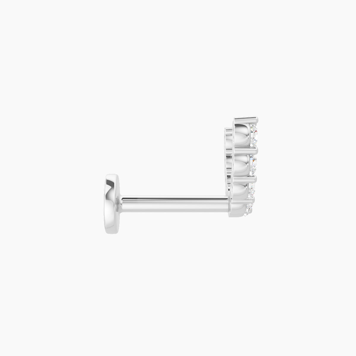 Sophia | 18k White Gold 6.5 mm Diamond Conch Piercing