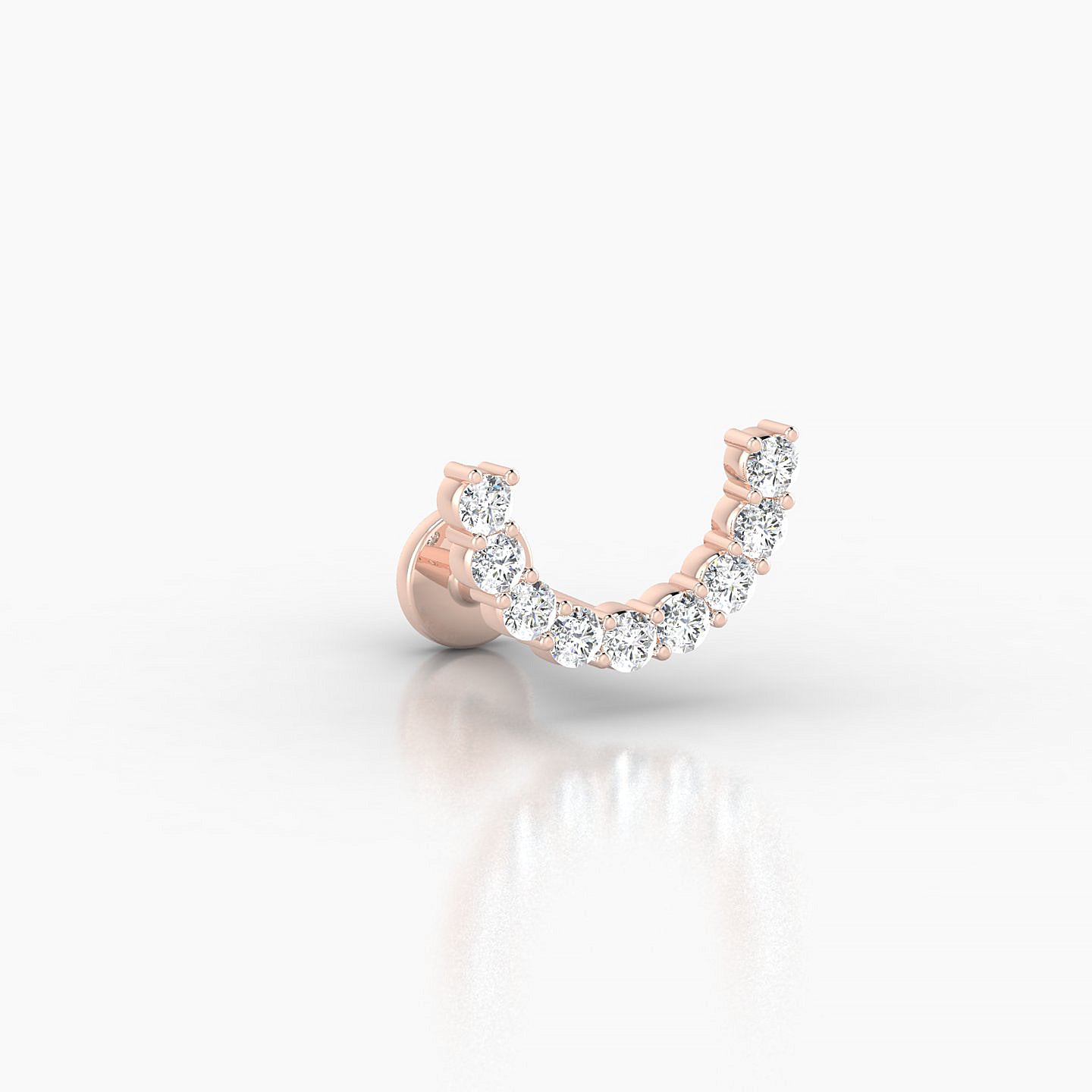 Sophia | 18k Rose Gold 6.5 mm Diamond Conch Piercing