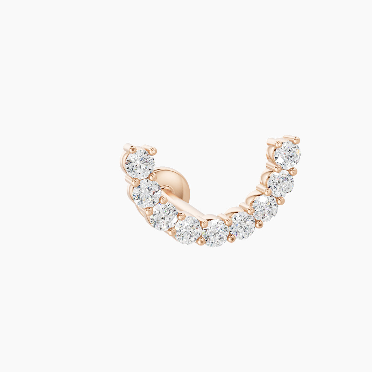 Sophia | 18k Rose Gold 8 mm Diamond Conch Piercing