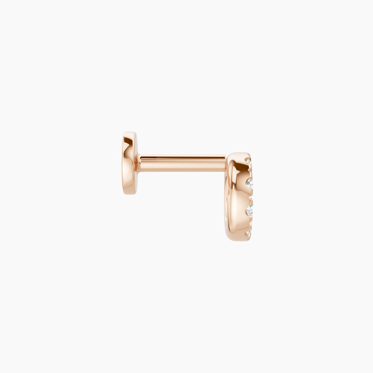 Sulis | 18k Rose Gold 5 mm 5 mm Diamond Piercing