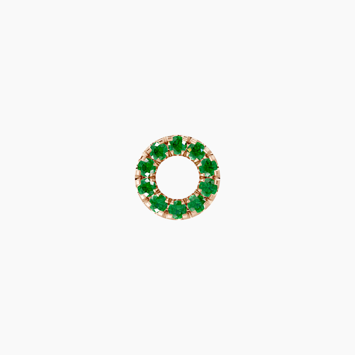 Sulis | 18k Rose Gold 5 mm 5 mm Emerald Piercing