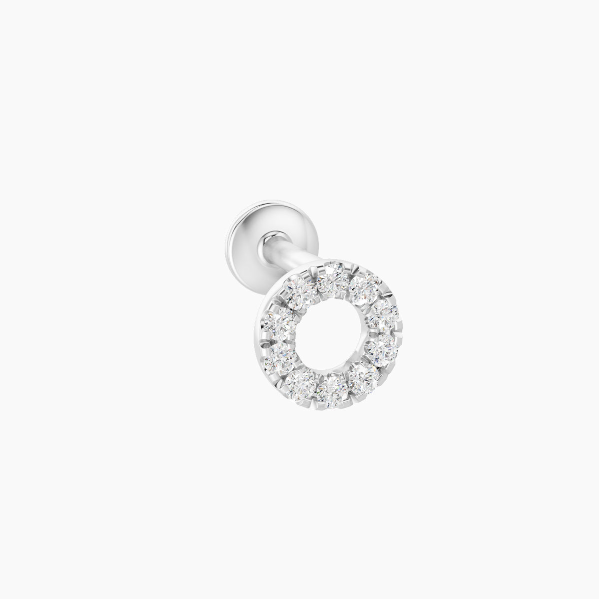 Sulis | 18k White Gold 5 mm 5 mm Diamond Piercing