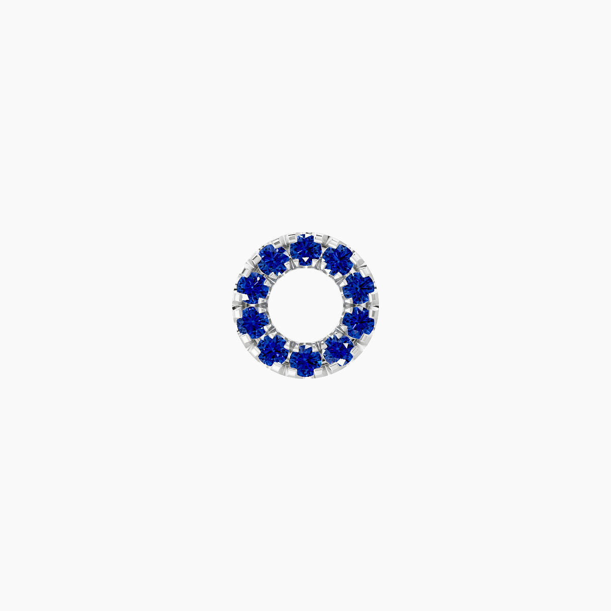 Sulis | 18k White Gold 5 mm 5 mm Sapphire Piercing