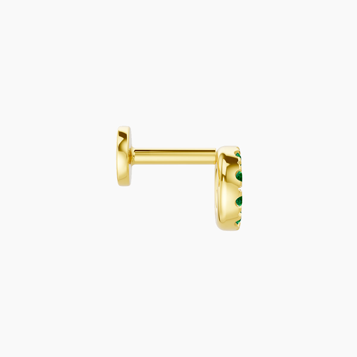 Sulis | 18k Yellow Gold 5 mm 5 mm Emerald Piercing