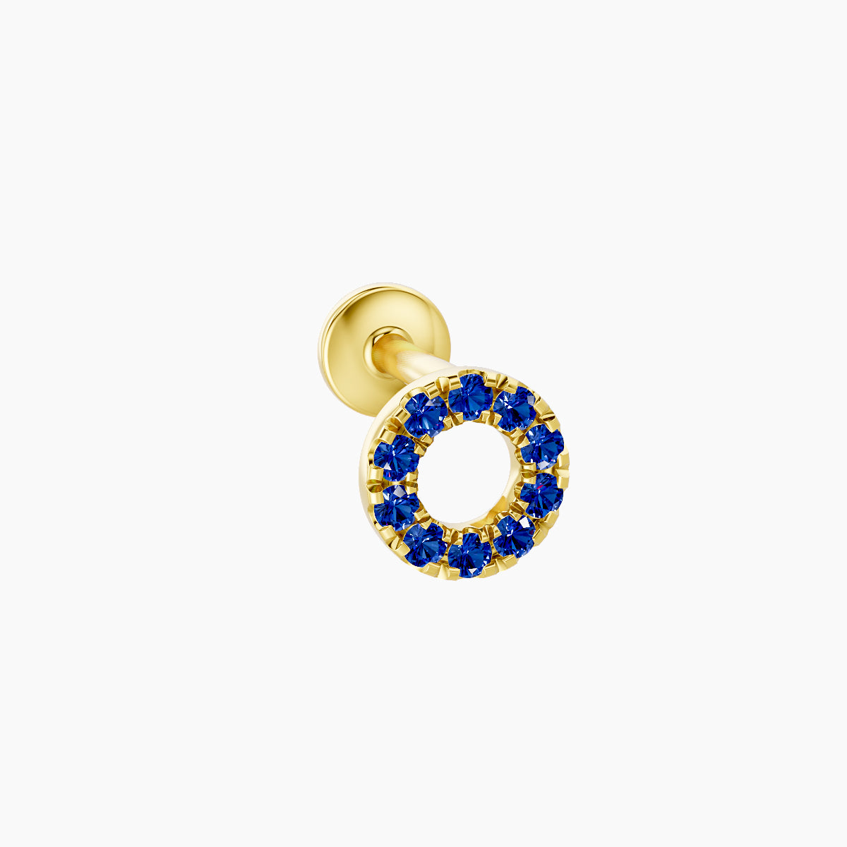 Sulis | 18k Yellow Gold 5 mm 5 mm Sapphire Piercing