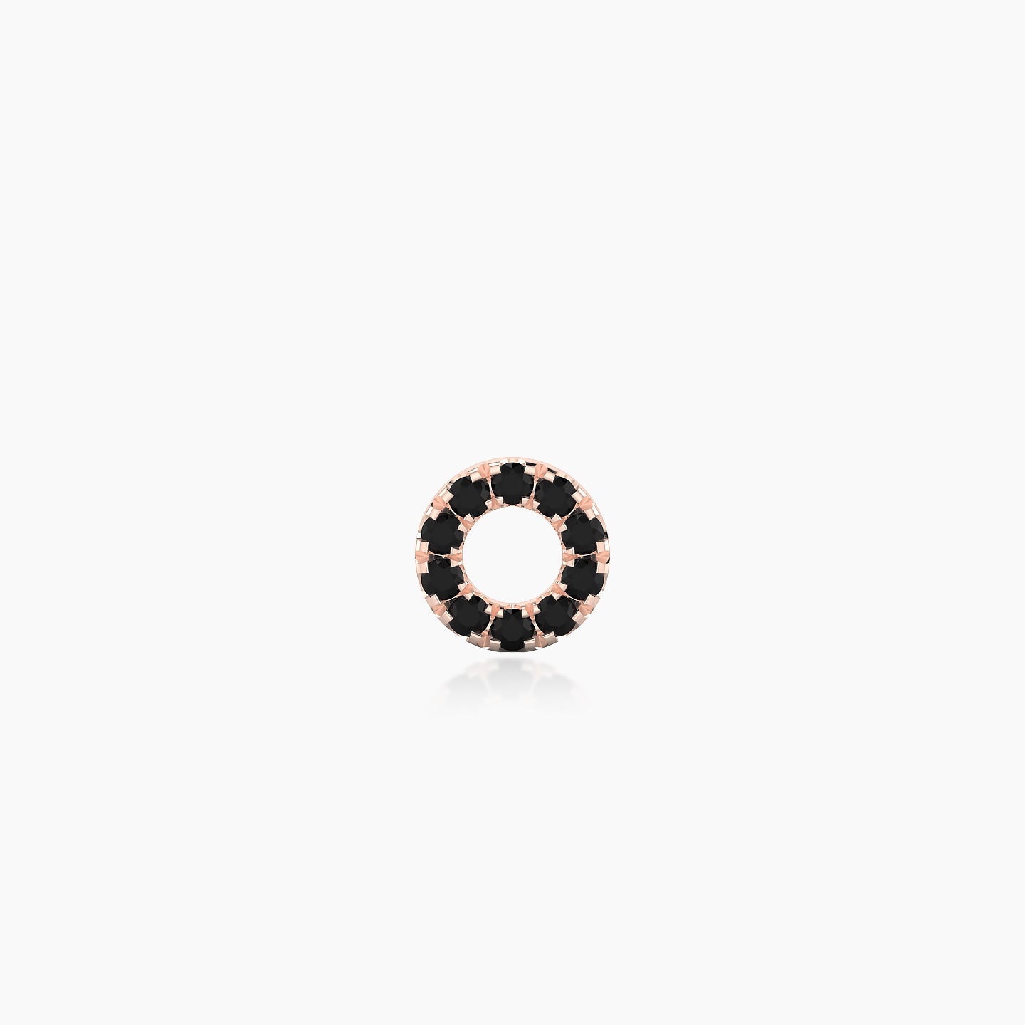 Sulis | 18k Rose Gold 5 mm 5 mm Black Diamond Piercing