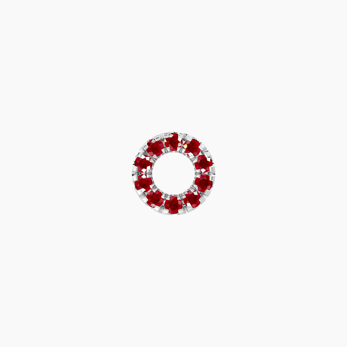 Sulis | 18k White Gold 6.5 mm 5 mm Ruby Piercing