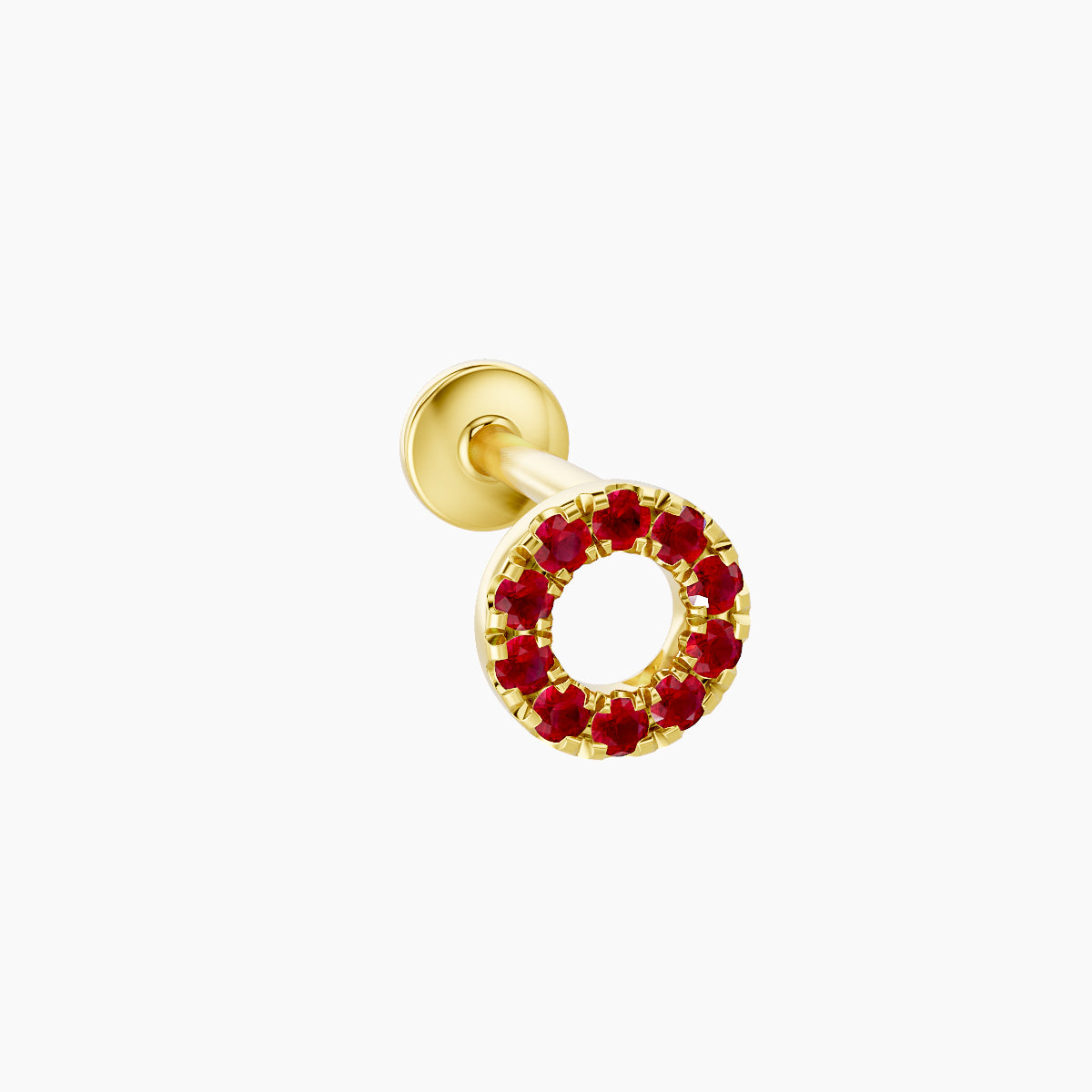 Sulis | 18k Yellow Gold 6.5 mm 5 mm Ruby Piercing