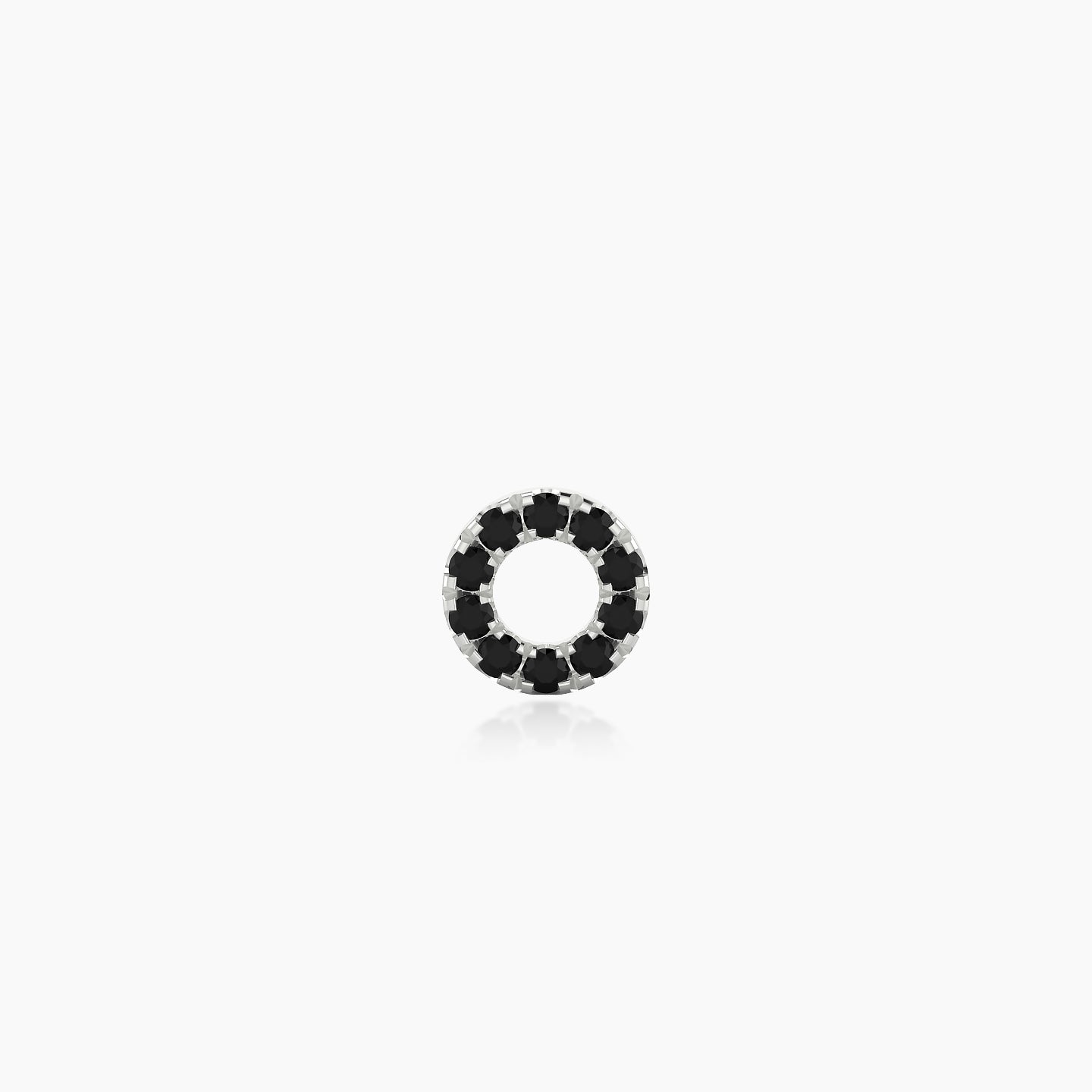 Sulis | 18k White Gold 5 mm 6.5 mm Black Diamond Piercing