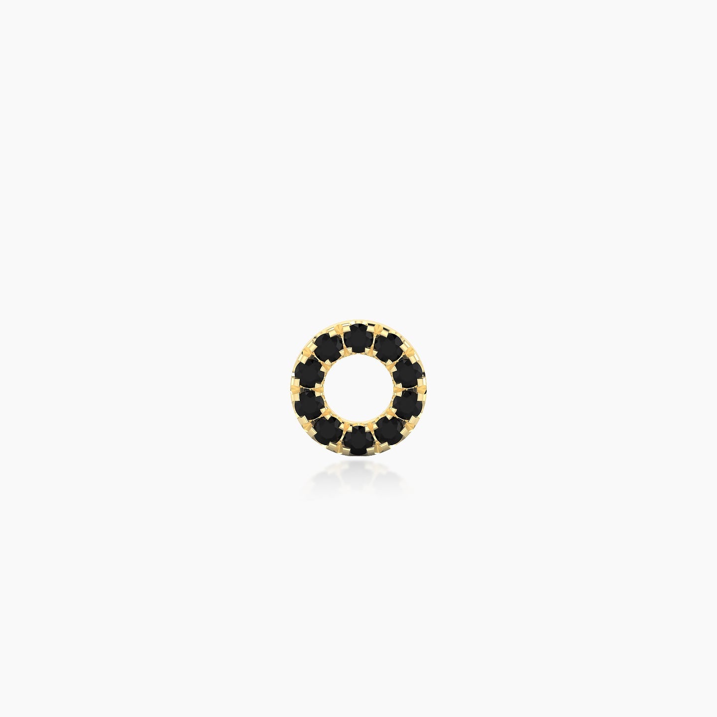 Sulis | 18k Yellow Gold 5 mm 6.5 mm Black Diamond Piercing