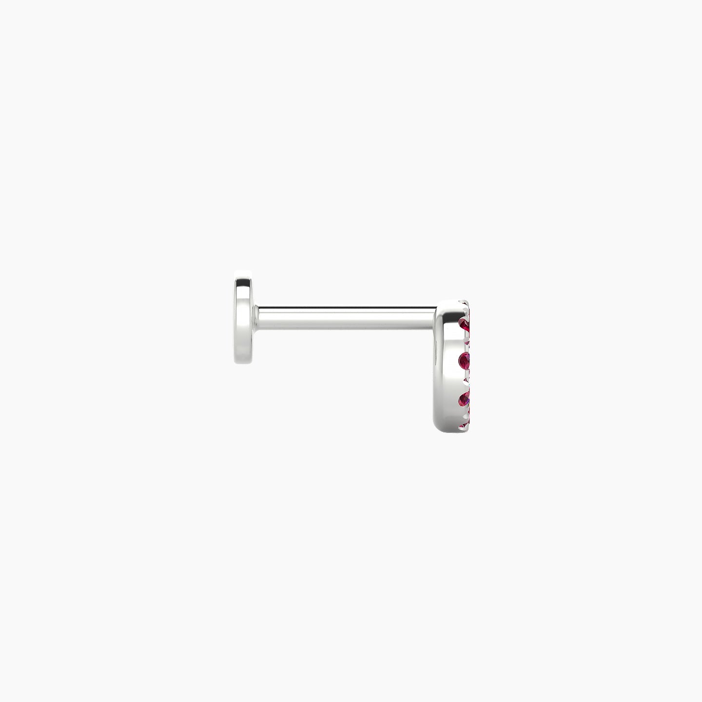 Sulis | 18k White Gold 5 mm 6.5 mm Ruby Piercing