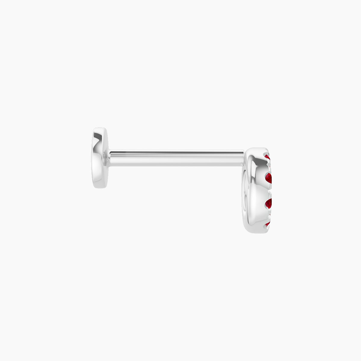 Sulis | 18k White Gold 8 mm 5 mm Ruby Piercing