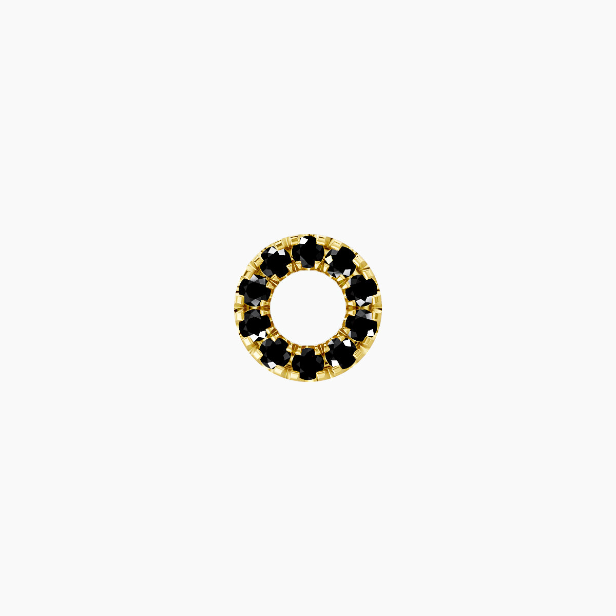 Sulis | 18k Yellow Gold 8 mm 5 mm Black Diamond Piercing