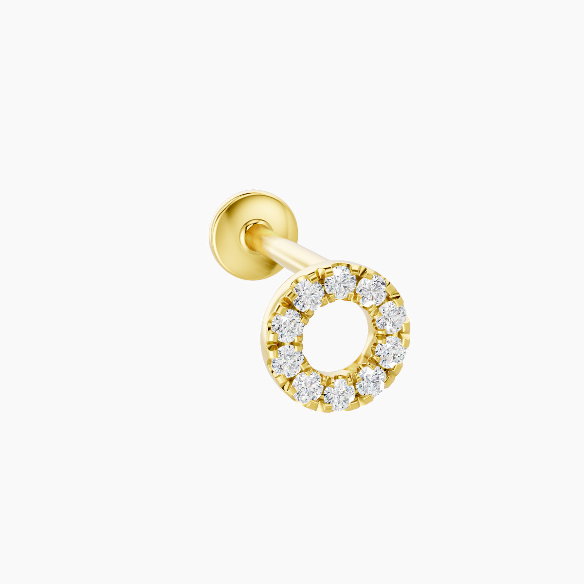 Sulis | 18k Yellow Gold 5 mm 8 mm Diamond Piercing