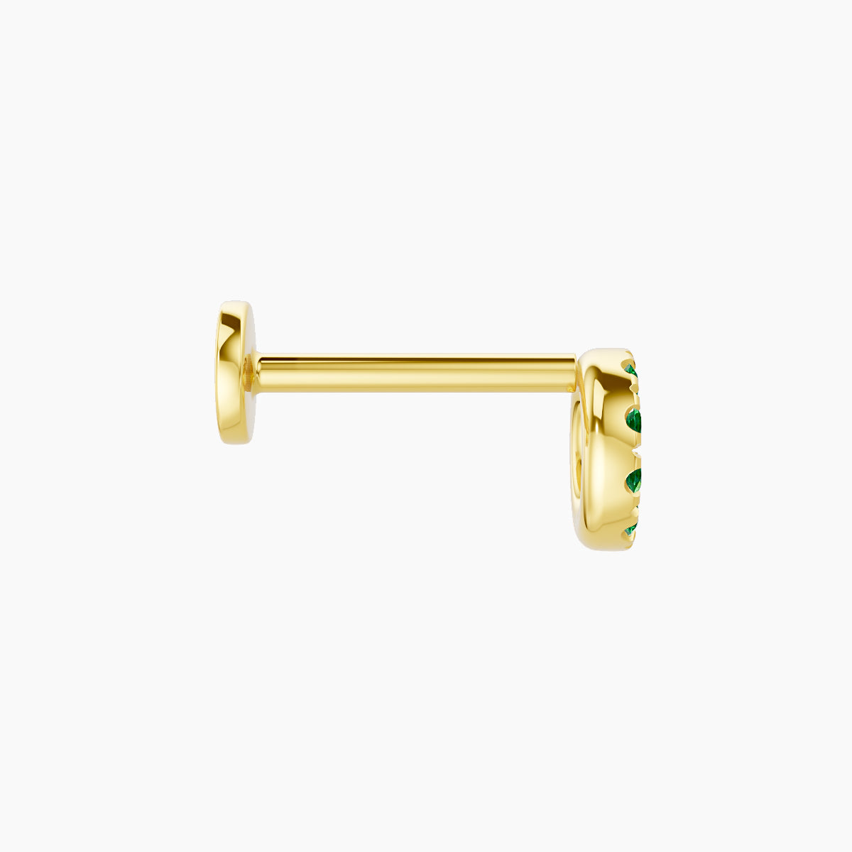 Sulis | 18k Yellow Gold 8 mm 5 mm Emerald Piercing