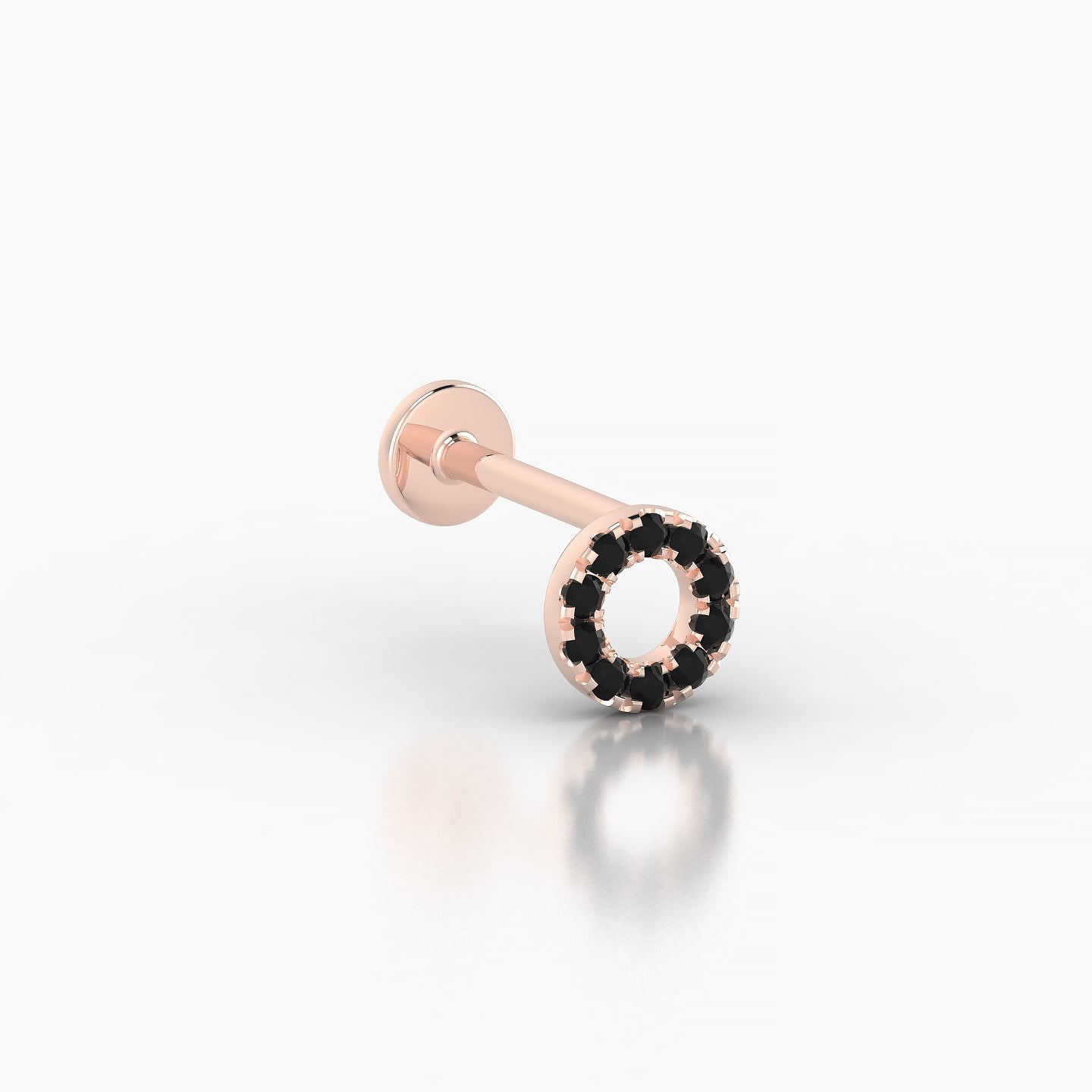 Sulis | 18k Rose Gold 5 mm 8 mm Black Diamond Piercing