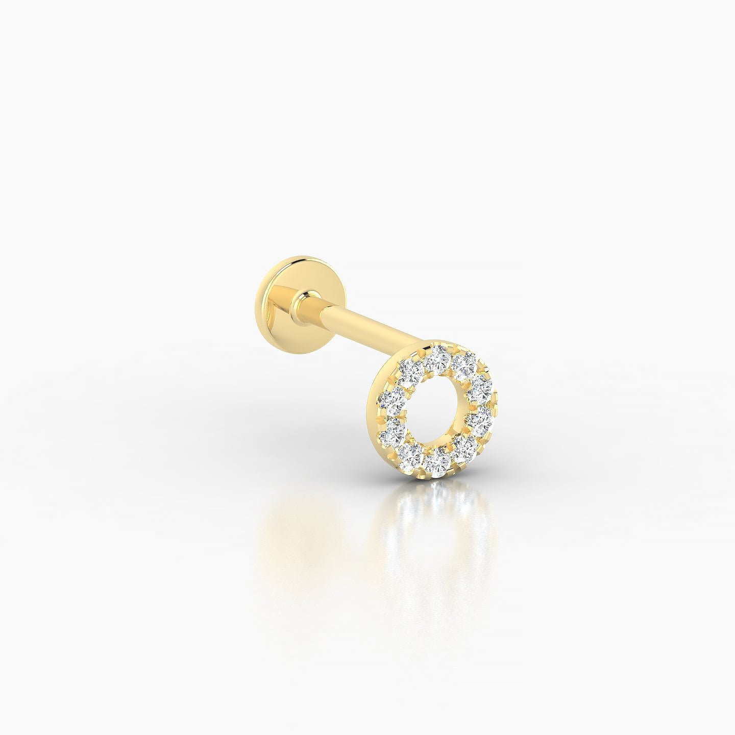 Sulis | 18k Yellow Gold 8 mm 5 mm Diamond Piercing