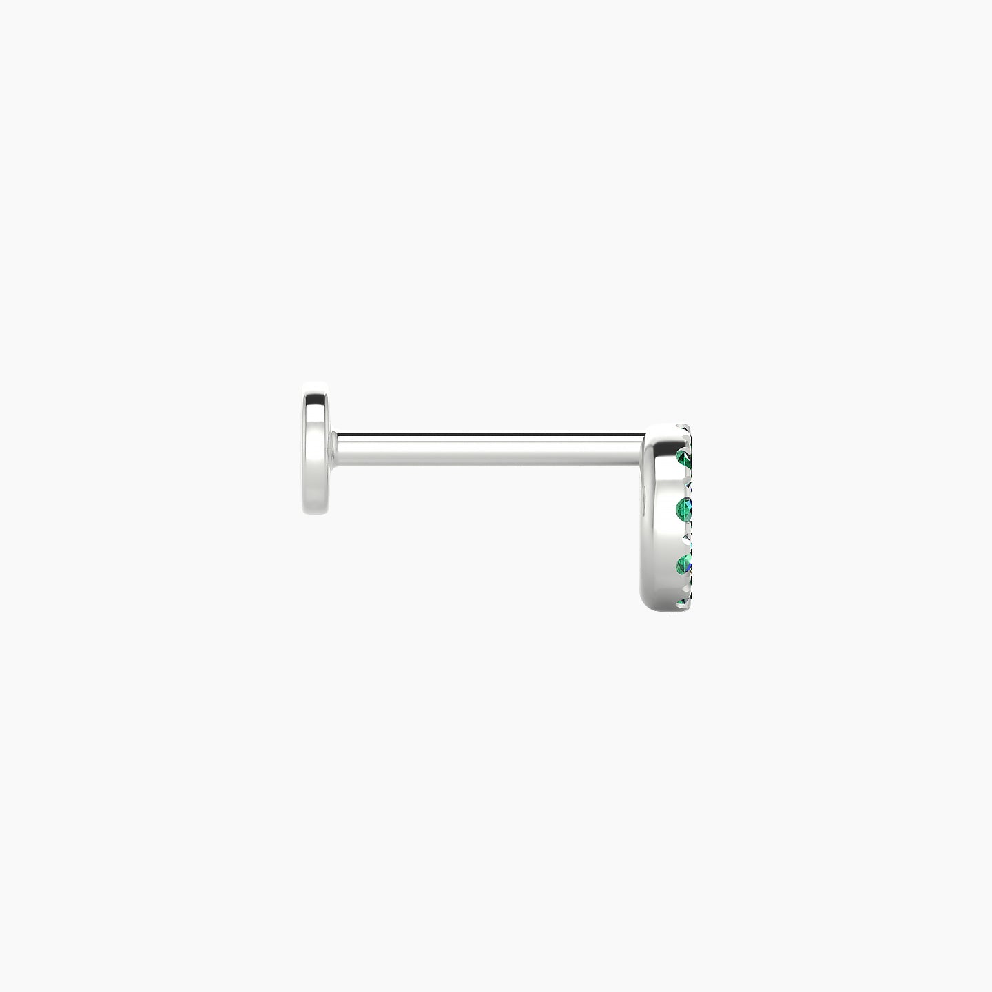 Sulis | 18k White Gold 5 mm 8 mm Emerald Piercing