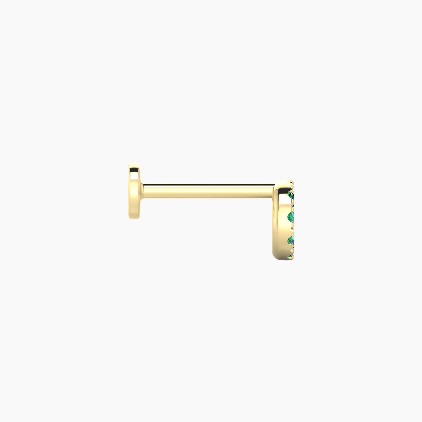 Sulis | 18k Yellow Gold 5 mm 8 mm Emerald Piercing