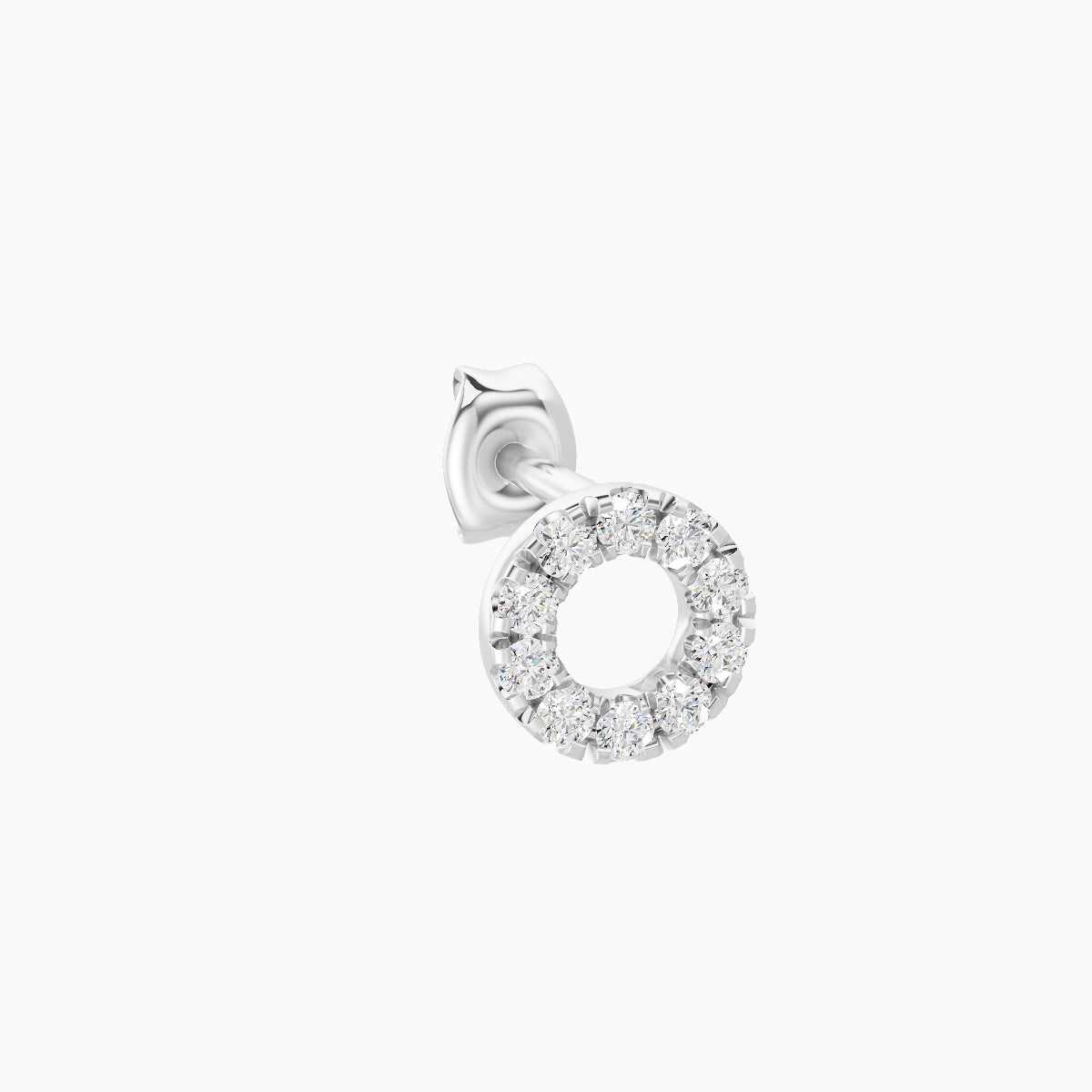 Sulis | 18k White Gold 5 mm Diamond Earring