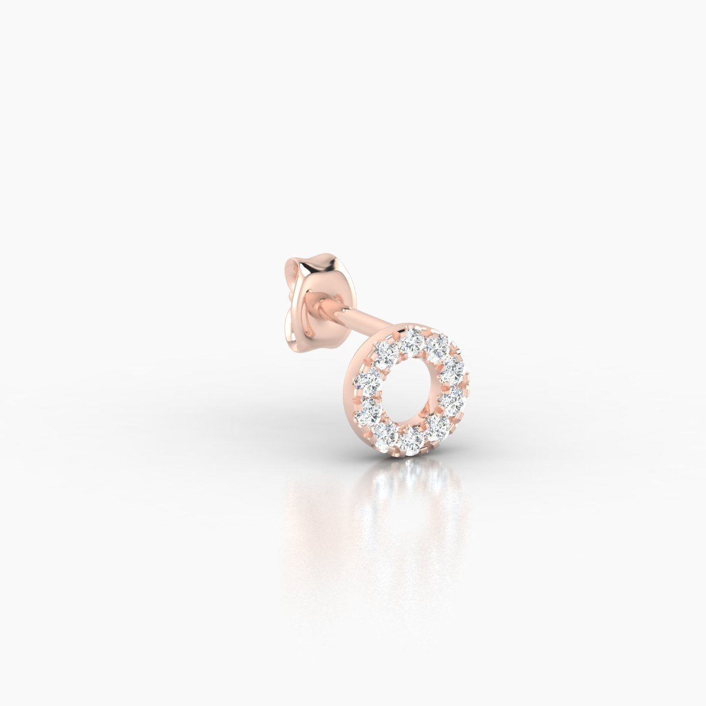 Sulis | 18k Rose Gold 5 mm Diamond Earring