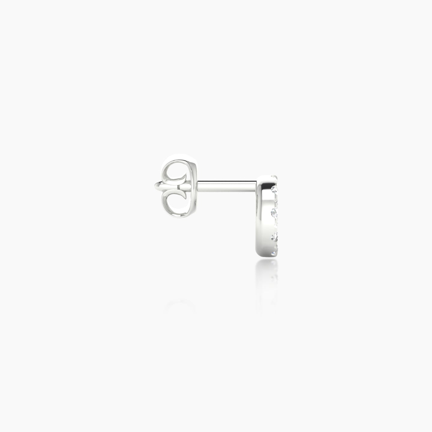 Sulis | 18k White Gold 5 mm Diamond Earring