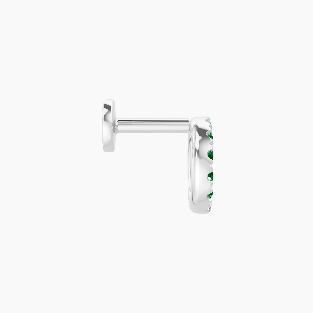 Sulis | 18k White Gold 5 mm 6.5 mm Emerald Piercing