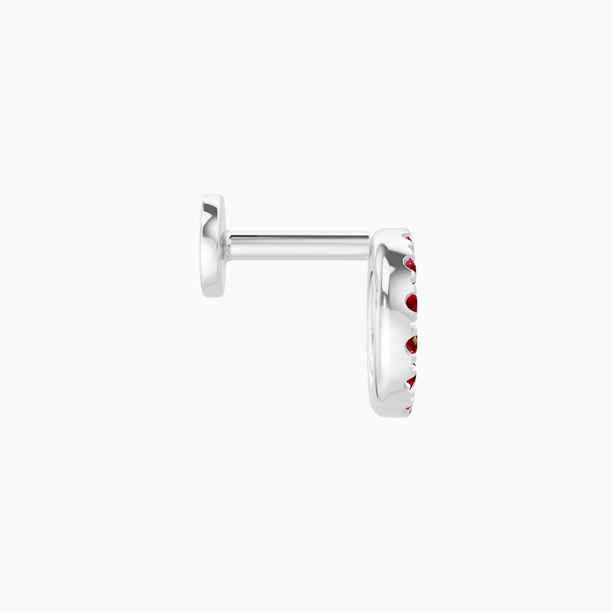 Sulis | 18k White Gold 5 mm 6.5 mm Ruby Piercing