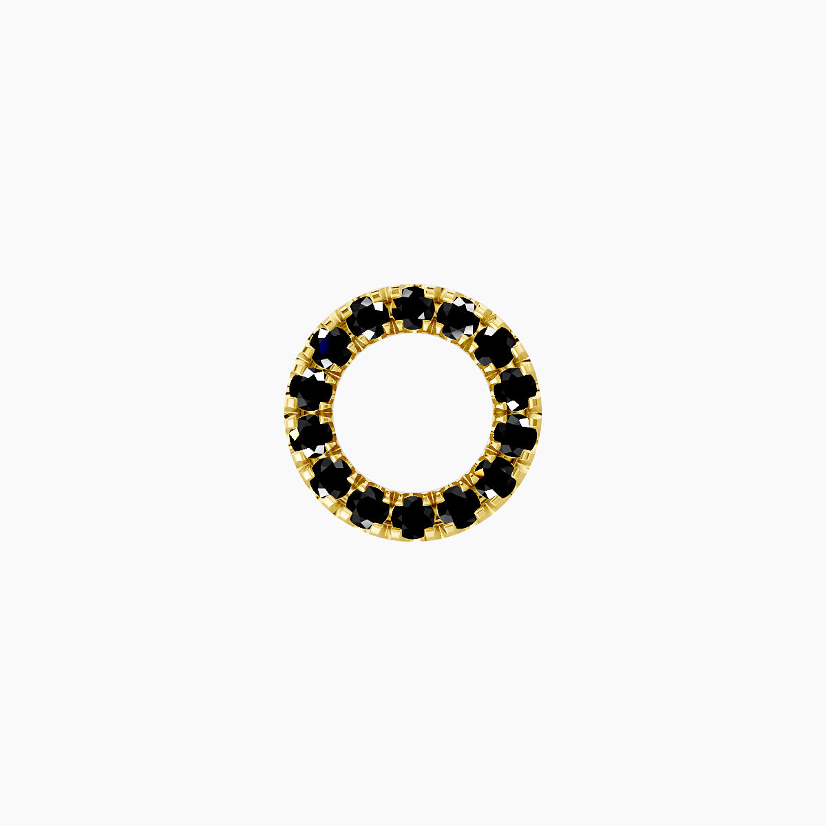 Sulis | 18k Yellow Gold 5 mm 6.5 mm Black Diamond Piercing