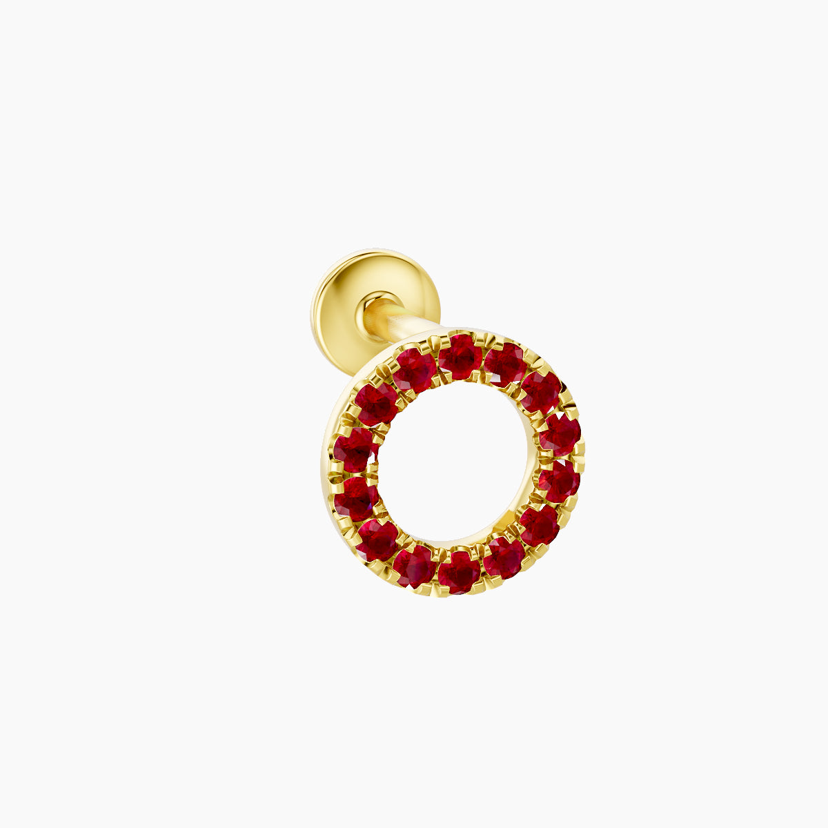 Sulis | 18k Yellow Gold 5 mm 6.5 mm Ruby Piercing