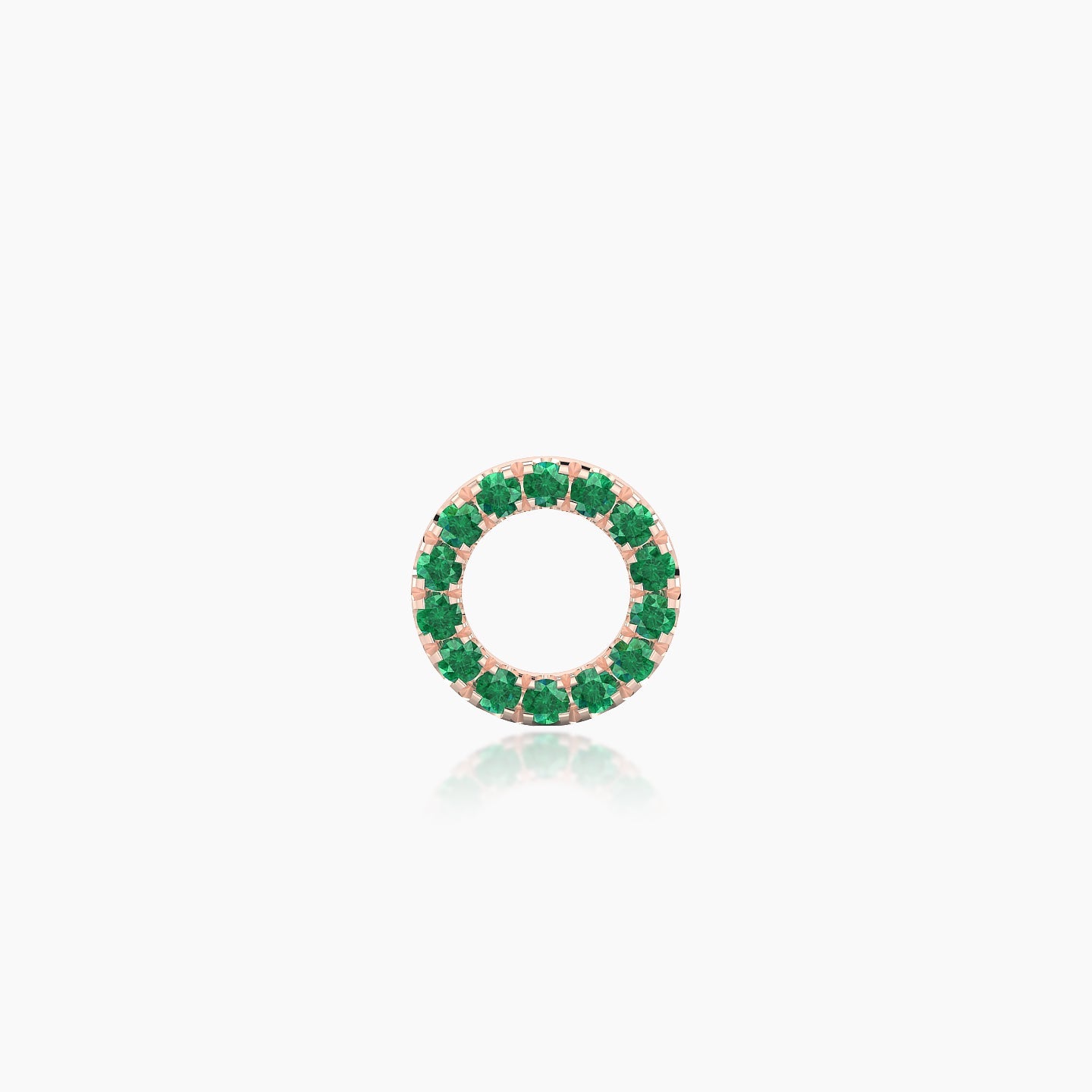 Sulis | 18k Rose Gold 6.5 mm 5 mm Emerald Piercing