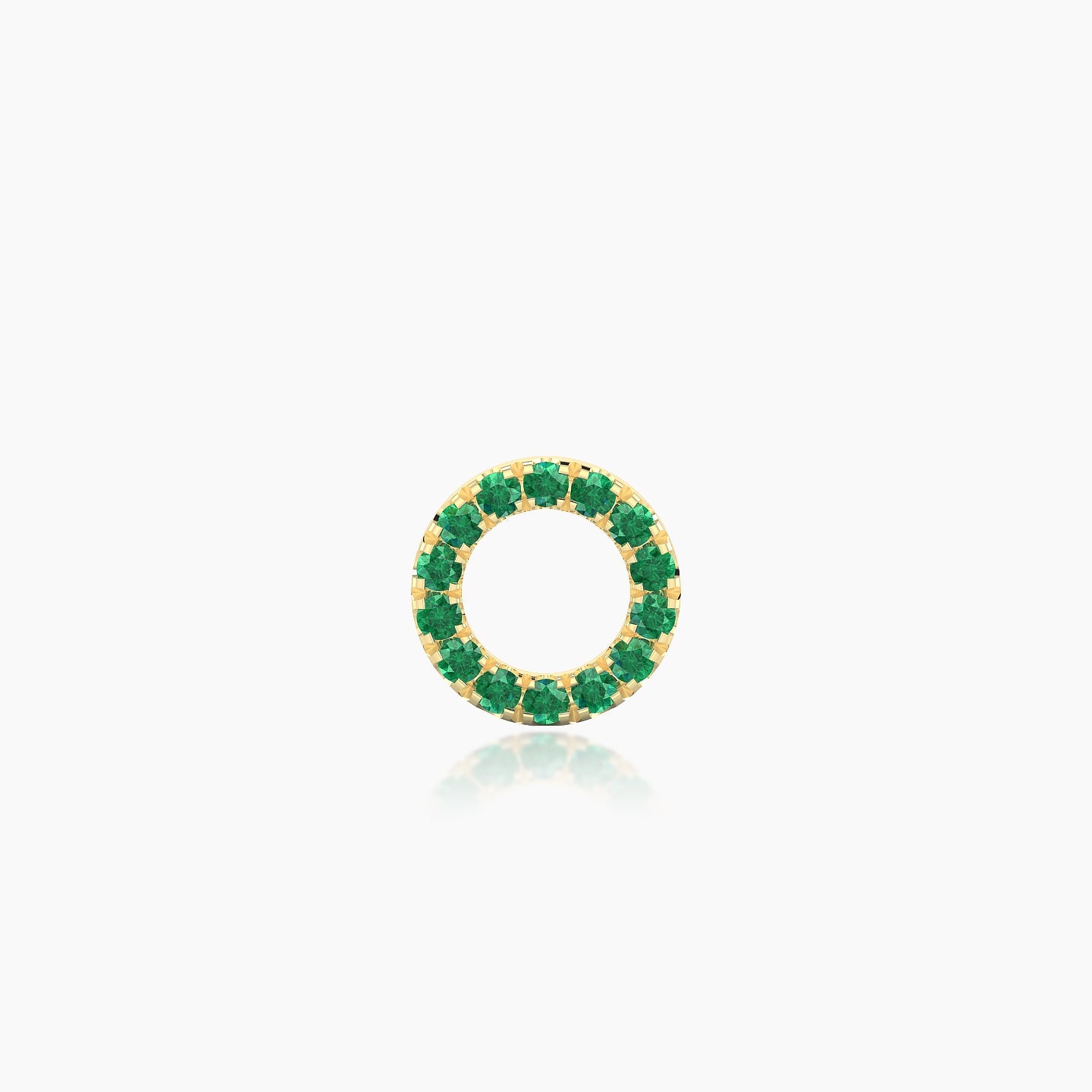 Sulis | 18k Yellow Gold 6.5 mm 5 mm Emerald Piercing
