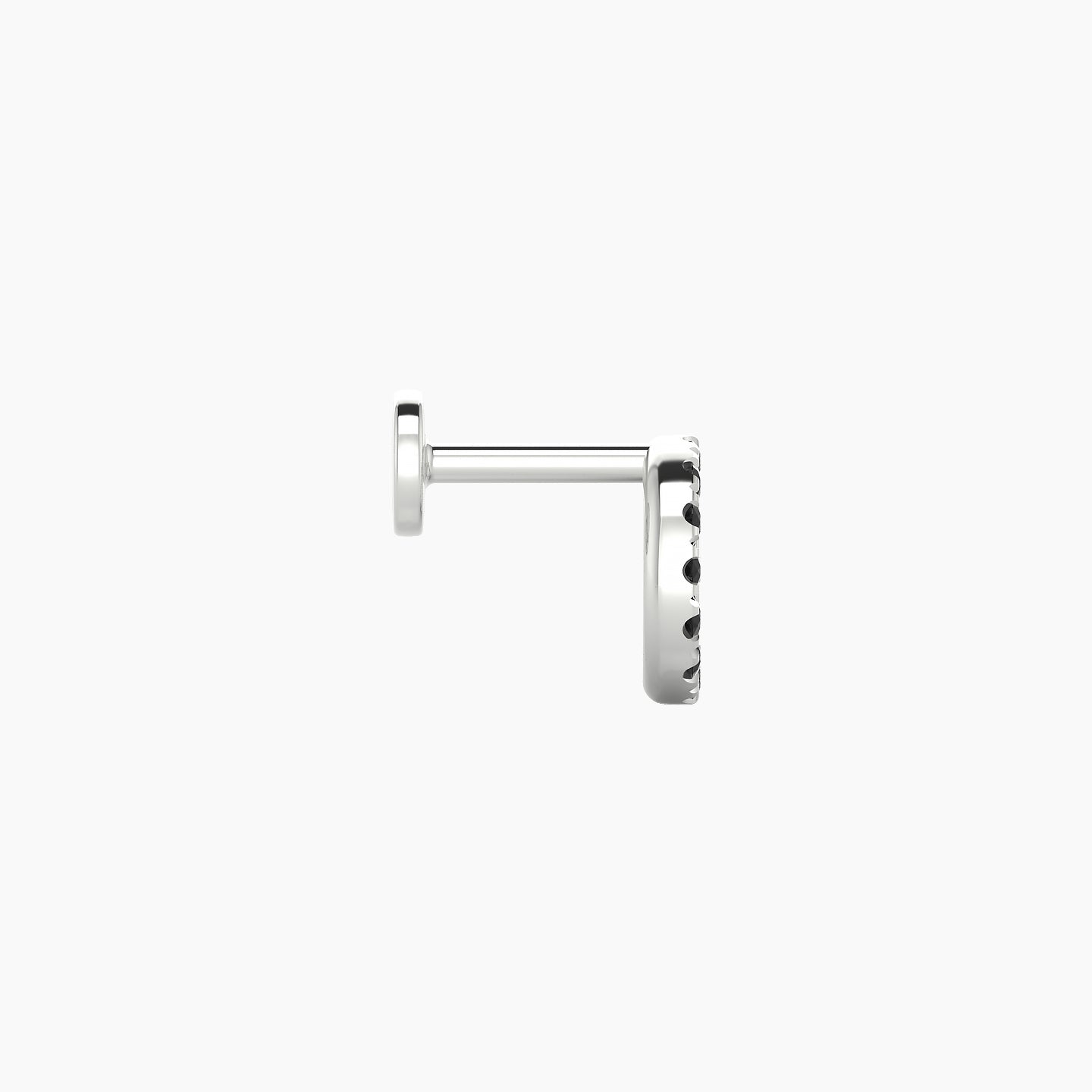 Sulis | 18k White Gold 6.5 mm 5 mm Black Diamond Piercing
