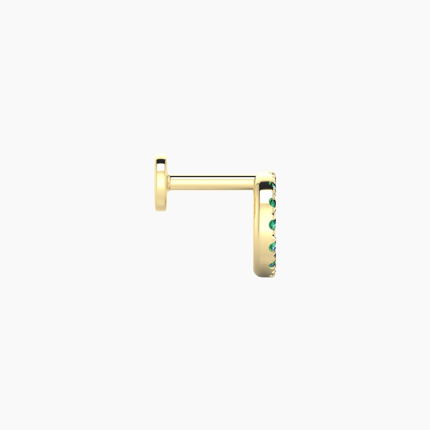 Sulis | 18k Yellow Gold 6.5 mm 5 mm Emerald Piercing