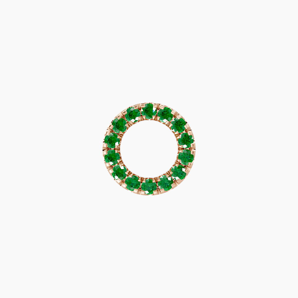 Sulis | 18k Rose Gold 6.5 mm 6.5 mm Emerald Piercing
