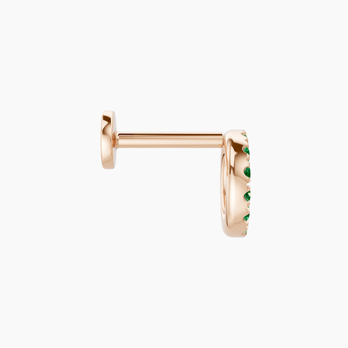 Sulis | 18k Rose Gold 6.5 mm 6.5 mm Emerald Piercing