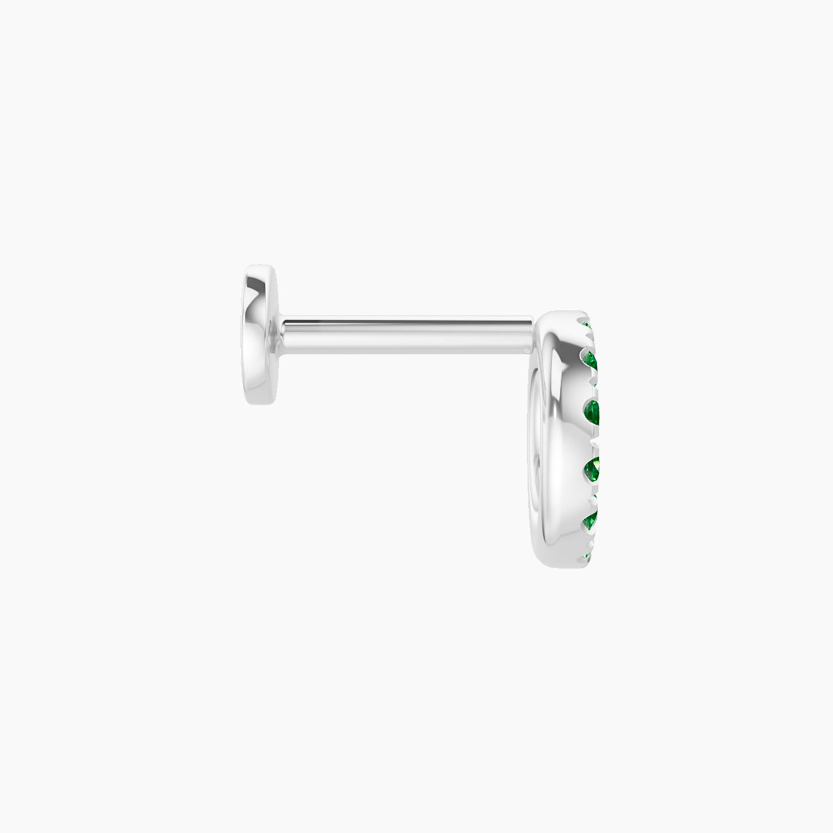 Sulis | 18k White Gold 6.5 mm 6.5 mm Emerald Piercing